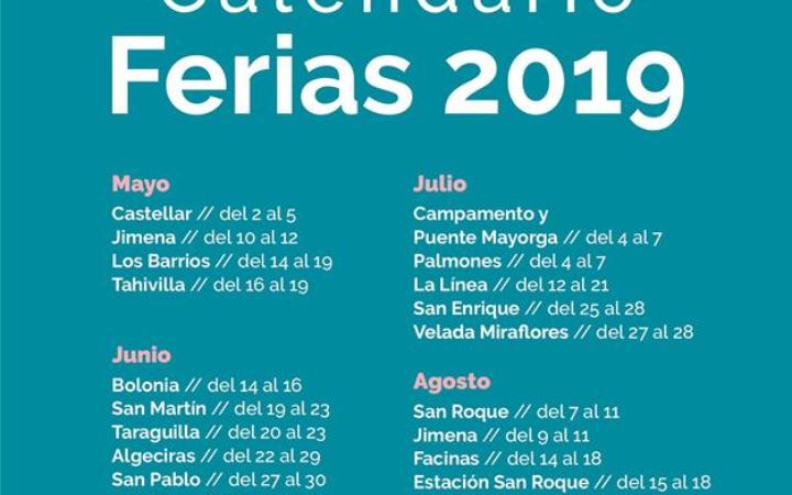 calendario de ferias Campo de Gibraltar 2019